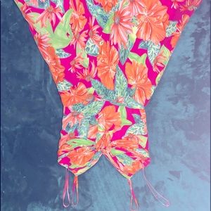 Woman designer sun dress strapless designer name is SUE WONG this dress is a sm